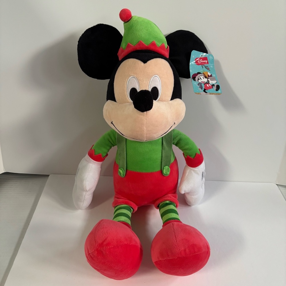 🎅🎄NWT Disney Holiday 19” Mickey Mouse Plush –Officially Licensed by Just Play! 🎁